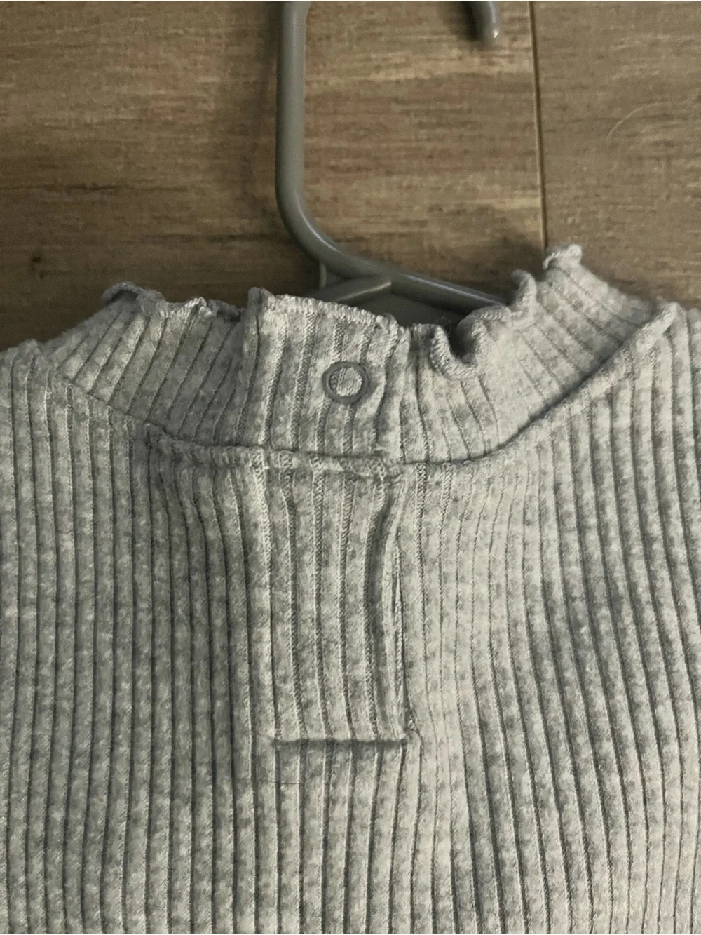 Old Navy Girls' Light Gray Ribbed Long-Sleeve Set - Size 18-24 months